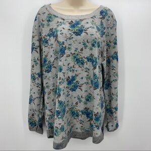 Olivia Moon pullover floral sweatshirt size 1X